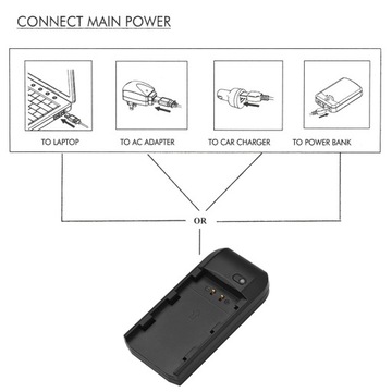Портативное мини-зарядное устройство NP-FV5 PLUS с концевой подсветкой