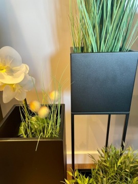 Металлическая крышка для цветочного горшка Loft LORIENT BLACK L87смYLD