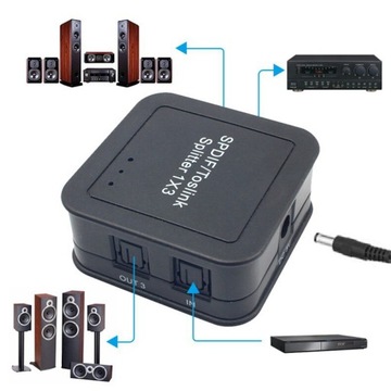 Разветвитель TOSLINK, активный оптический кабель SPDIF 1x3