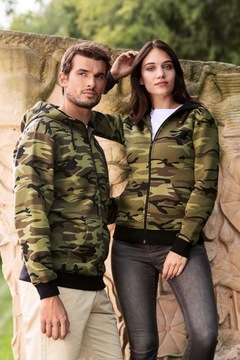 MALFINI CAMO ZIPPER C19 bluza męska MORO KANGURKA z KAPTUREM 3XL