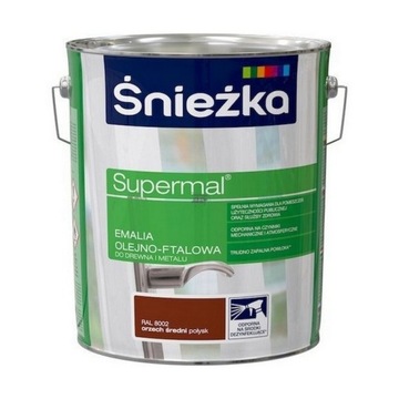 Śnieżka Olejna ORZECH ŚREDNI RAL8002 10L Supermal farba olejno-ftalowa