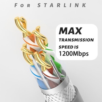 МНОГОФУНКЦИОНАЛЬНЫЙ ПРЯМОУГОЛЬНЫЙ СПУТНИКОВЫЙ КАБЕЛЬ STARLINK V2 150 ФУТОВ СЕРЫЙ