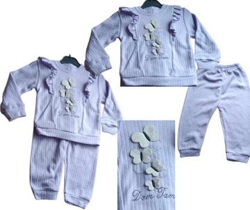 DRES 2 cz KOMPLET BLUZA SPODNIE 80-86 PRĄŻEK