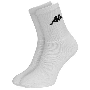 Pánske biele ponožky Kappa 3 ks vysoké 47/49