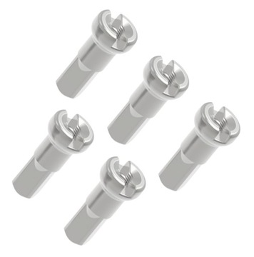 5x NYPLE STALOWE SLE SPOKES 12mm SREBRNE