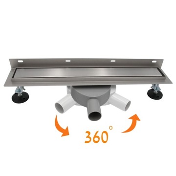 ODPŁYW PRZYŚCIENNY OBROTOWY SYFON 60 cm - 2w1