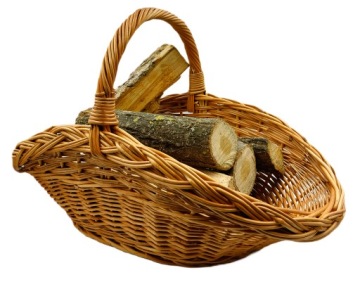 ПЛЕТЕНАЯ КОРЗИНА ДЛЯ ДРОВ ДЛЯ КАМИНА, ОВАЛЬНАЯ, ЛЕГКАЯ ПЛЕТЕНАЯ КОРЗИНА, Размер L