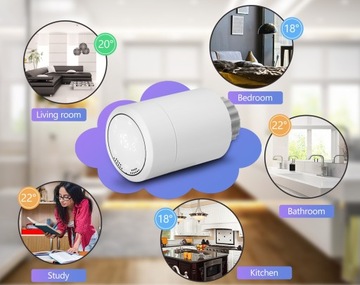 ИНТЕЛЛЕКТУАЛЬНЫЙ ТЕРМОСТАТ НА ГОЛОВКЕ TUYA ZIGBEE WIFI