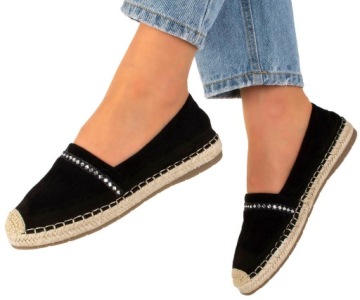 8074 ЧЕРНЫЕ БАЛЕРИНЫ-ЭСПАДРИЛЬИ ЭЛЕГАНТНЫЕ 39