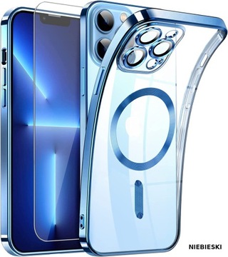 МАГНИТНЫЙ ЧЕХОЛ ДЛЯ MAGSAFE ДЛЯ APPLE IPHONE 15 PRO MAX COLOR CASE + СТЕКЛО