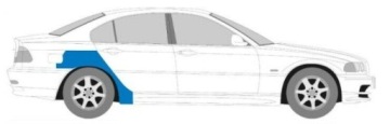 BMW 3 E46 98-05 РЕМКОМПЛЕКТ ЗАДНЕГО КРЫЛА ПРАВОЕ 4 ДВЕРИ