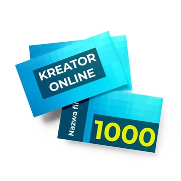 Wizytówki DWUSTRONNE |1000 sztuk | KREATOR on-line