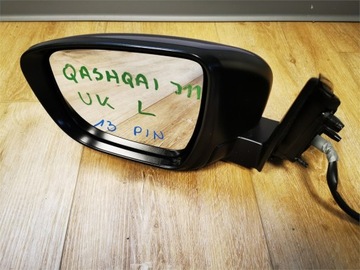 NISSAN QASHQAI II J11 13-17 ZRCÁTKO LEVÉ 13 PIN KAMERA DEMONTÁŽ UK