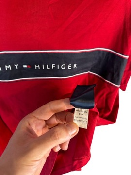 Koszulka Tommy Hilfiger czerwona z logiem L