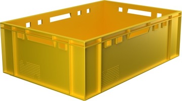 SKRZYNKA 40L POJEMNIK EURO E2 PLASTIKOWA MOCNA 600x400x200mm