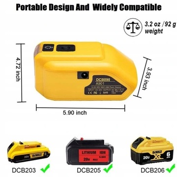 DEWALT DCB090 USB-адаптер-конвертер