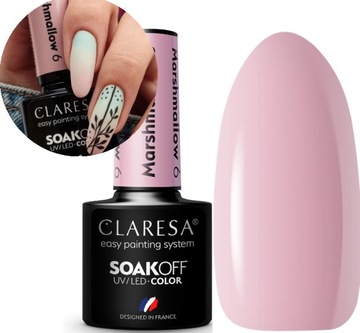 CLARESA LAKIER HYBRYDOWY PASTELOWY RÓŻ MARSHMALLOW 6