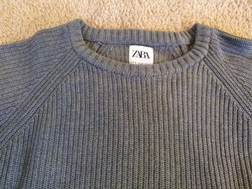 ZARA ciepły szary sweter rozmiar S/M