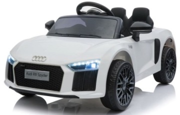 Audi R8 на акумуляторі для дітей Білий + Пульт + EVA + Вільний Start + MP3 LE