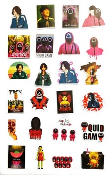 NAKLEJKI STICKER BOMB NA LAPTOP MIX SQUID GAME 50