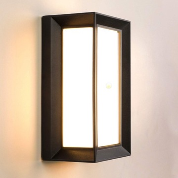 KINKIET ZEWNĘTRZNY LED NAD DRZWI WEJŚCIOWE 18W z czujnikiem ruchu IP65
