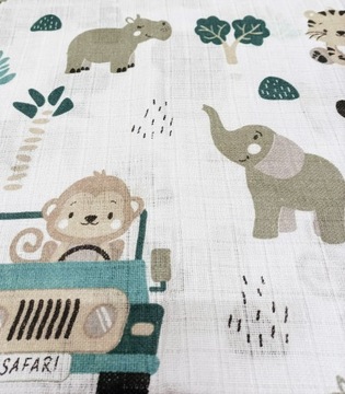 pielucha tetrowa 70x80 110gr zwierzęta safari pieluchy pieluszki tetrowe
