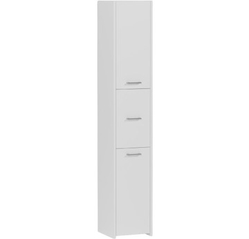 SZAFKA ŁAZIENKOWA REGAŁ SŁUPEK 30cm 3 DRZWI BIAŁA