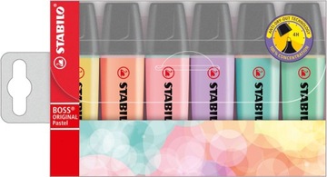 Zakreślacze STABILO BOSS PASTEL (6 sztuk)