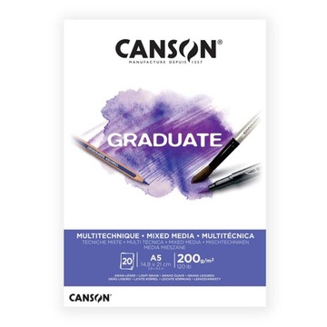 Blok Mix Media Canson Graduate A5 200g 20ark