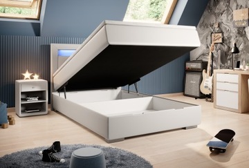 КОНТИНЕНТАЛЬНАЯ КРОВАТЬ 120/200 + КОНТЕЙНЕР, USB, LED
