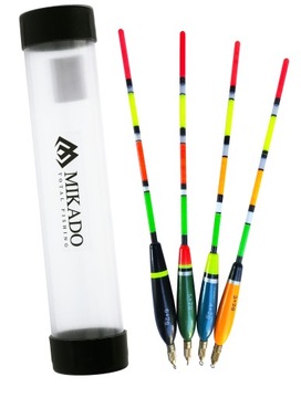 Spławik Miracle WAGGLER 4 sztuki MIX + tuba MIKADO zestaw spławików