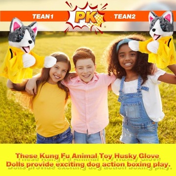 Интерактивная игрушка «Собака кунг-фу и хаски» — новинка 2024 года, кукла «Бокс и хитрая рука»