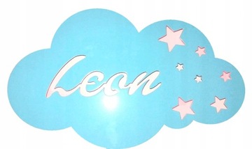 Светодиодный светильник «Ночное облако» на батарейках с именем