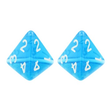ZESTAW 2X KOŚĆ CZTEROŚCIENNA K4 RPG ŁZA OCEANU