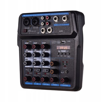 U4 Портативный 4-канальный аудиомикшер BT USB Mixing C