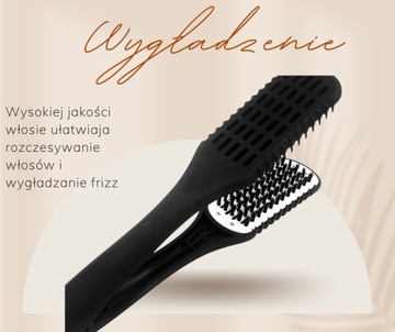 Vbrush SZCZOTKA DO PROSTOWANIA WŁOSÓW typu V BLACK