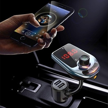 АВТОМОБИЛЬНЫЙ ПЕРЕДАТЧИК BLUETOOTH FM MP3 БЫСТРОЕ ЗАРЯДНОЕ УСТРОЙСТВО 2 разъема USB Type-C
