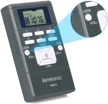 Retekess PR13 Radio kieszonkowe FM