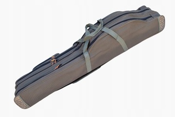 USZTYWNIANY POKROWIEC 140cm 3 KOMORY SUPER JAKOŚĆ TORBA NA WĘDKI