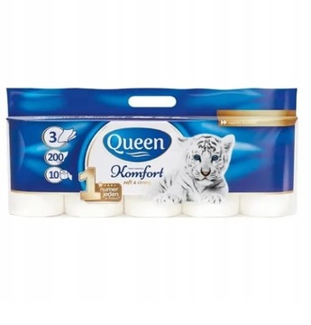 QUEEN Papier toaletowy Komfort 10 rolek