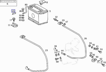 Кронштейн держателя аккумулятора Mercedes W124