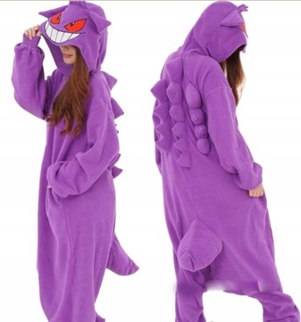 Piżama Onesie KIGURUMI Purpurowy Gengar S-XXL
