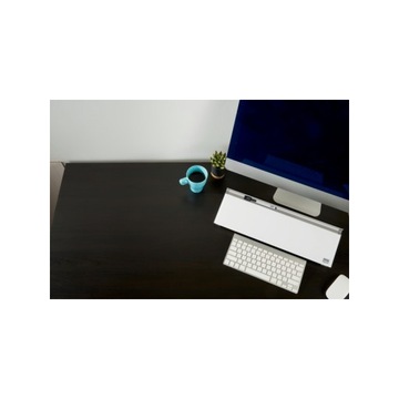 Горизонтальная стеклянная настольная табличка Nobo, 46x15см.