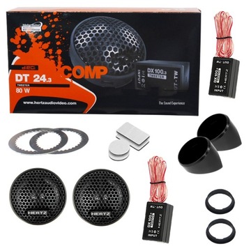 Колонки Твитеры HERTZ DT24.3 80W Свистит Шипит ВЧ + Кроссоверы