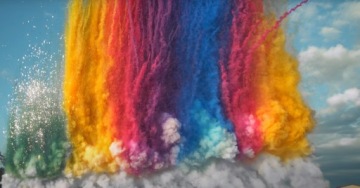 MG30 розовая дневная дымовая мина