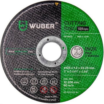 TARCZA DO CIĘCIA METALU Wuber Tools W17013 śr.125mm [1szt]