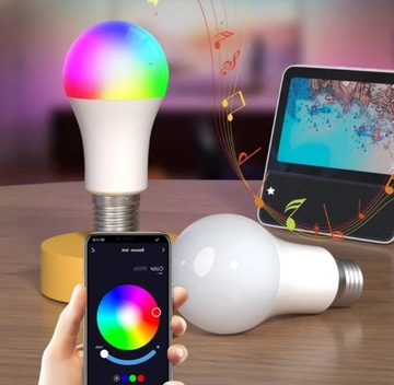 Умная светодиодная лампа E27 RGB+CCT WIFI TUYA, с регулировкой яркости