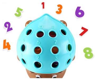 Jeżyk sorter Montessori nauka Jeż układanka edukacyjna nauka