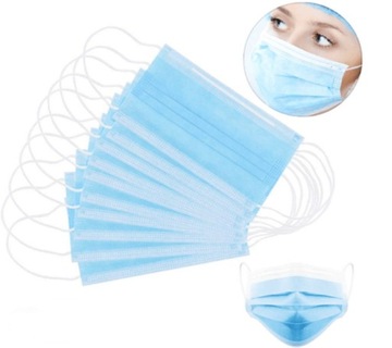 МАСКА, 3-СЛОЙНАЯ ЗАЩИТНАЯ МАСКА, 50 ШТ. МАСОК