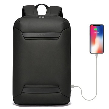 Plecak Bange na laptopa 15,6 BG-7677 z USB dwukomorowy czarny